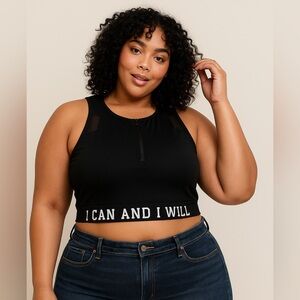 Torrid Mesh Zip Sports Bra